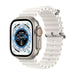 Apple Watch Ultra (GPS + Cellular) 49mm Titanium Case with White Ocean Band – MNH83LL/A