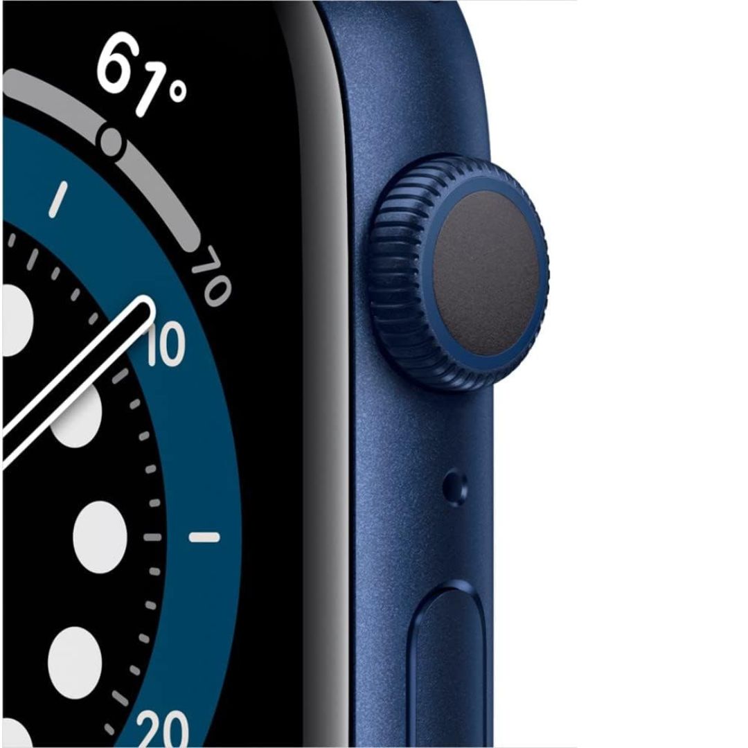 Apple Watch Series 6 (GPS + Cellular, 44mm) - Blue Aluminum Case with Deep Navy Sport Band - M07J3LL/A