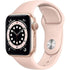 Apple Watch Series 6 (GPS + Cellular, 44mm) - Gold Aluminum Case with Pink Sport Band - M07G3LL/A