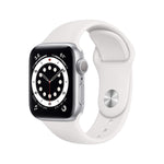 Apple Watch Series 6 (GPS, 40mm) - Silver Aluminum Case with White Sport Band - MG283LL/A