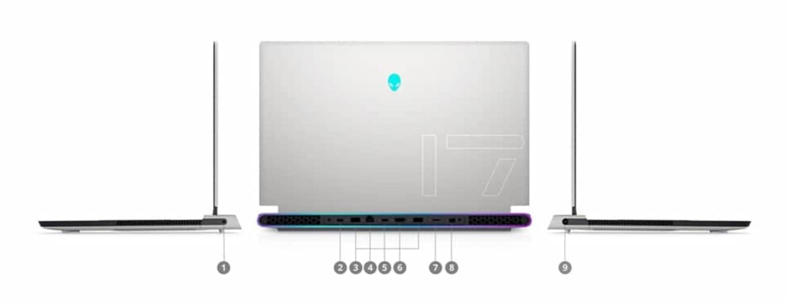 Alienware x17 R1 - i7-11800H 32GB RAM - RTX 3080 - 512GB SSD/1TB SSD-Lunar Light