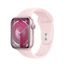 Apple Watch Series 9 (GPS) 45mm Aluminum Case with Light Pink Sport Band - S/M - Pink - MR9G3LL/A