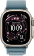 Apple Watch Ultra 3 -LTE- 49mm Natural Titanium Case w/ Small Light Blue Ocean Band